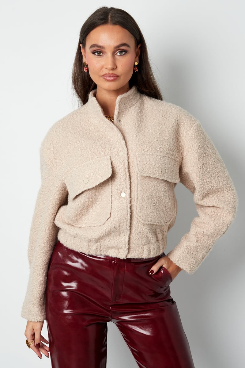 Boucle bomber jacket