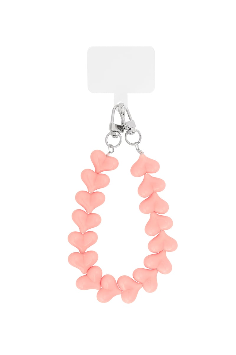 Phone cord hearts - Orange
