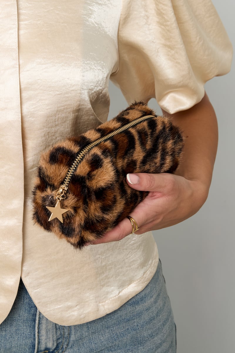 Kosmetiktasche mit Leopardenmuster