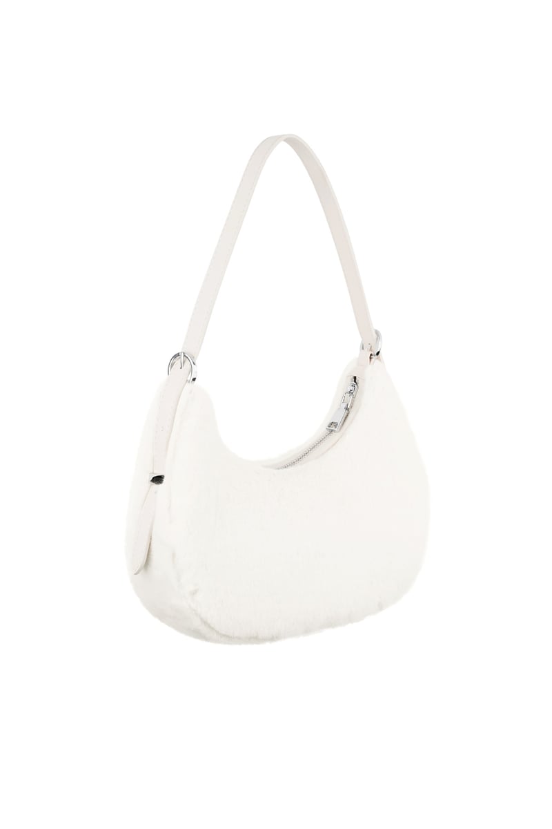 Fluffy city bag - white