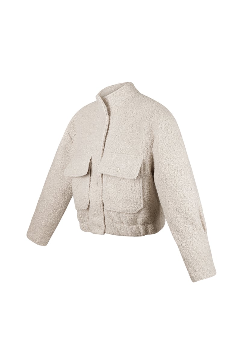 Boucle bomber jacket