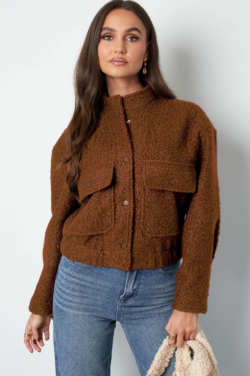 Boucle bomber jacket