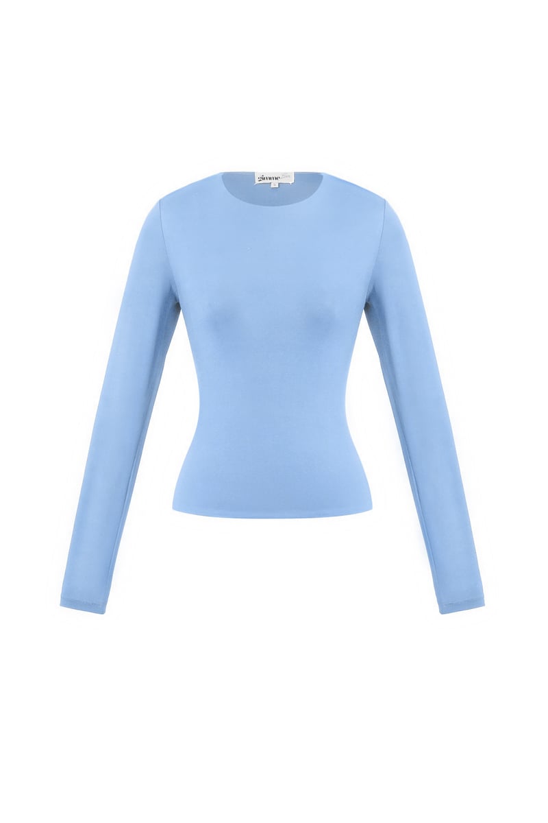 Nylon Langarmshirts Einfarbig Basic Alle Passformen Kleidung