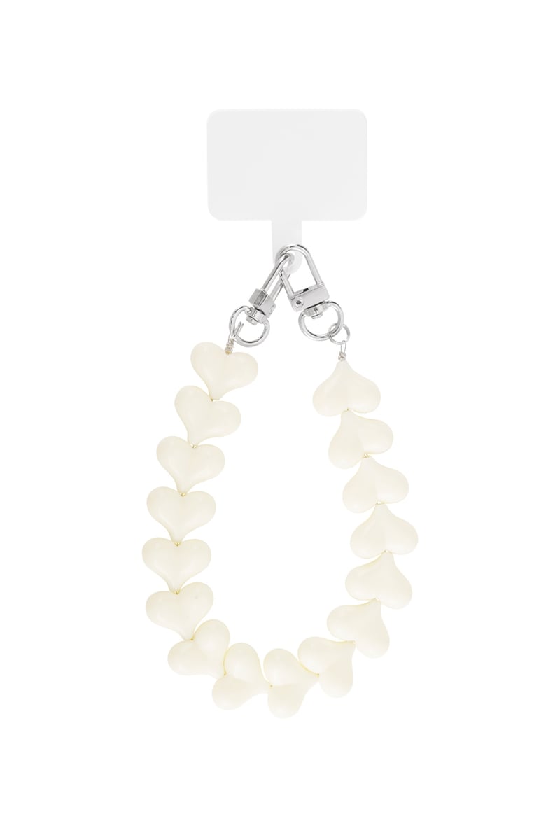 Phone cord hearts - Orange