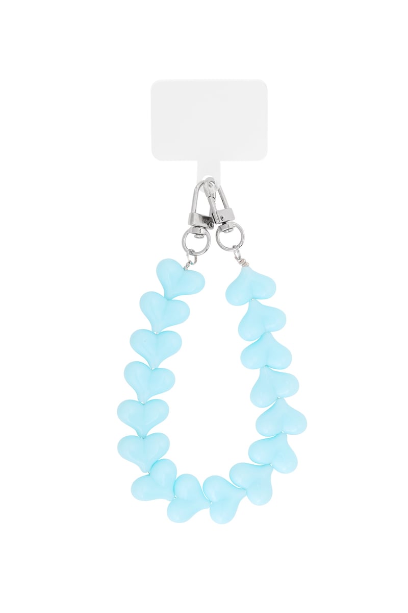 Phone cord hearts - Orange