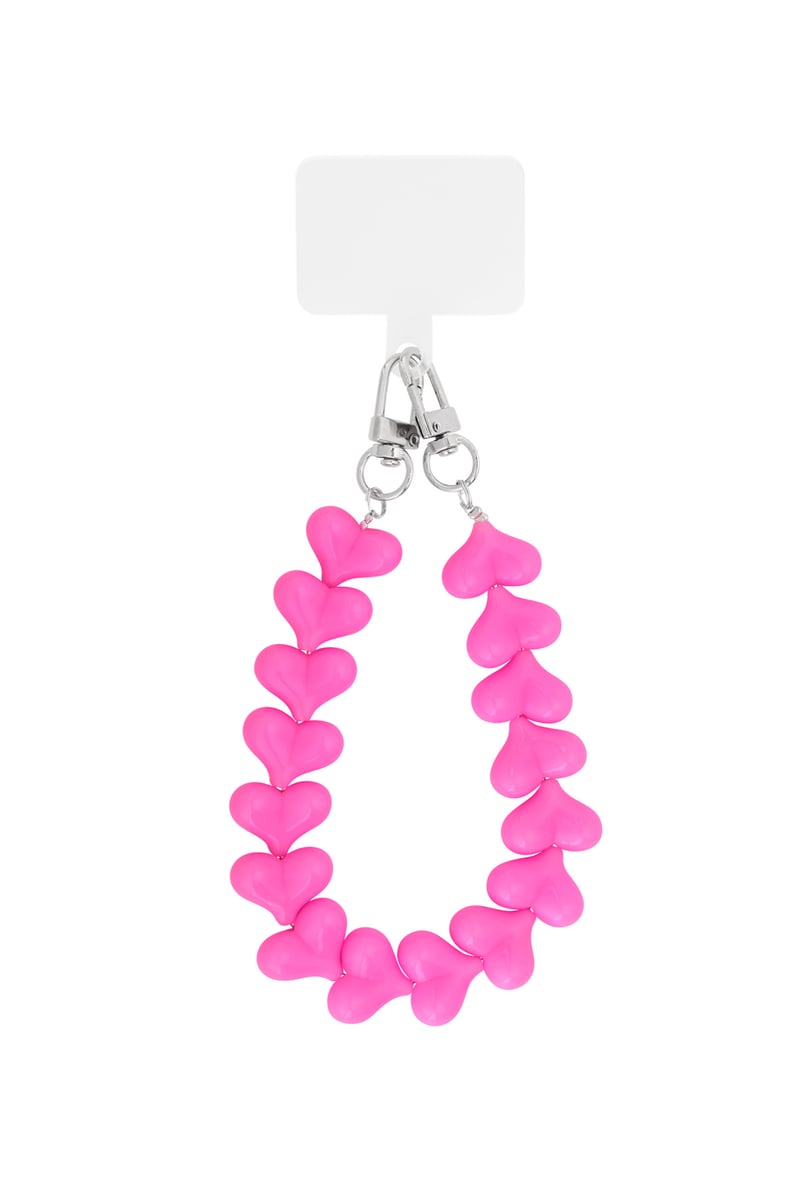 Phone cord hearts - Orange