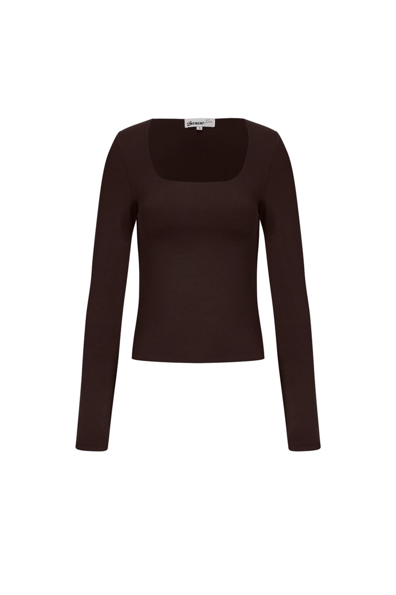 Nylon Langarmshirts Einfarbig Basic Alle Passformen Kleidung