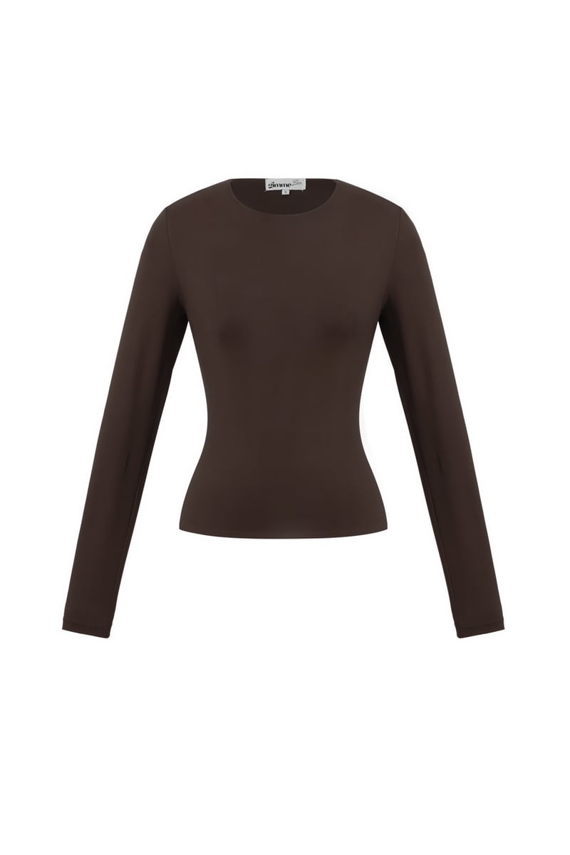 Nylon Langarmshirts Einfarbig Basic Alle Passformen Kleidung