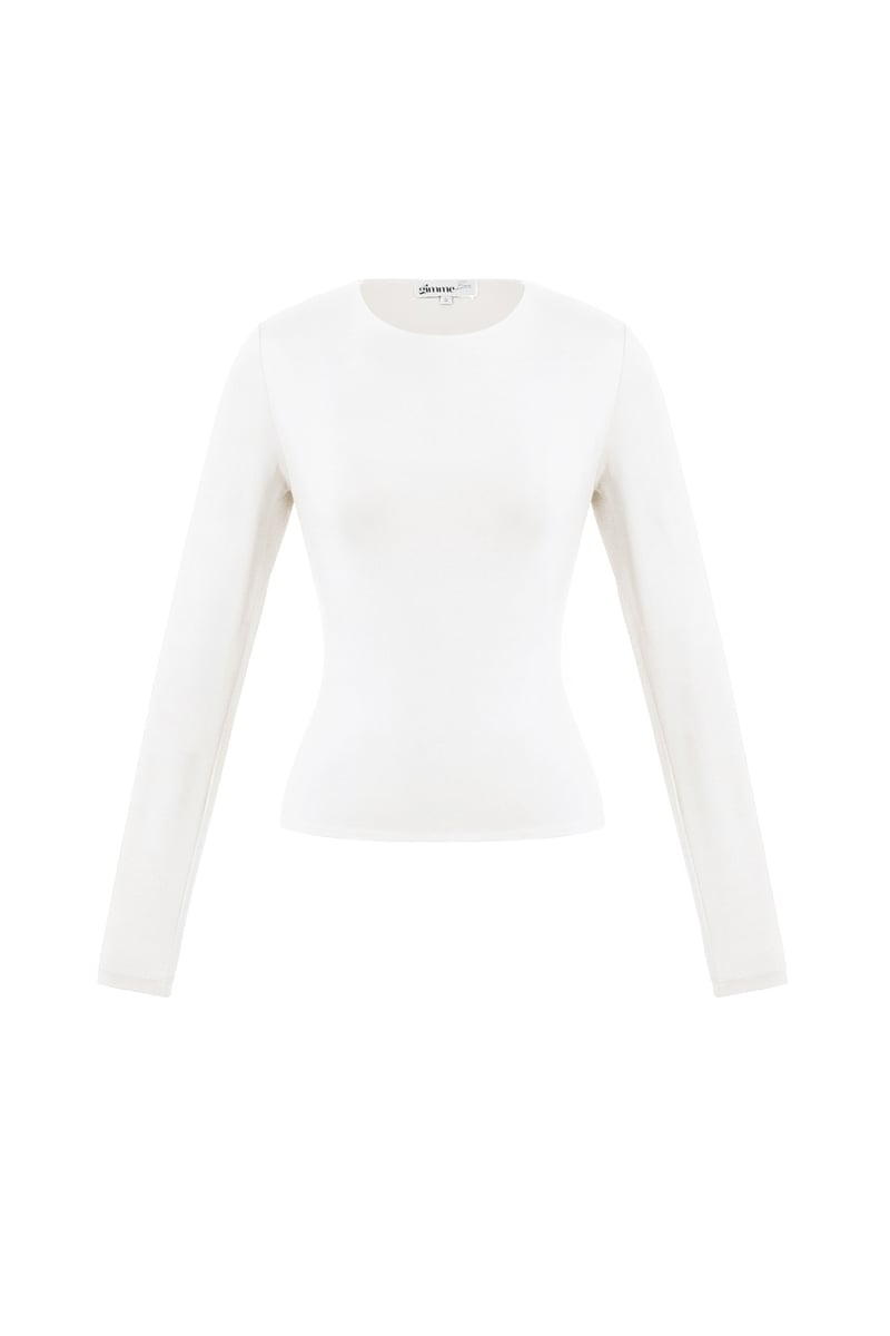 Nylon Langarmshirts Einfarbig Basic Alle Passformen Kleidung