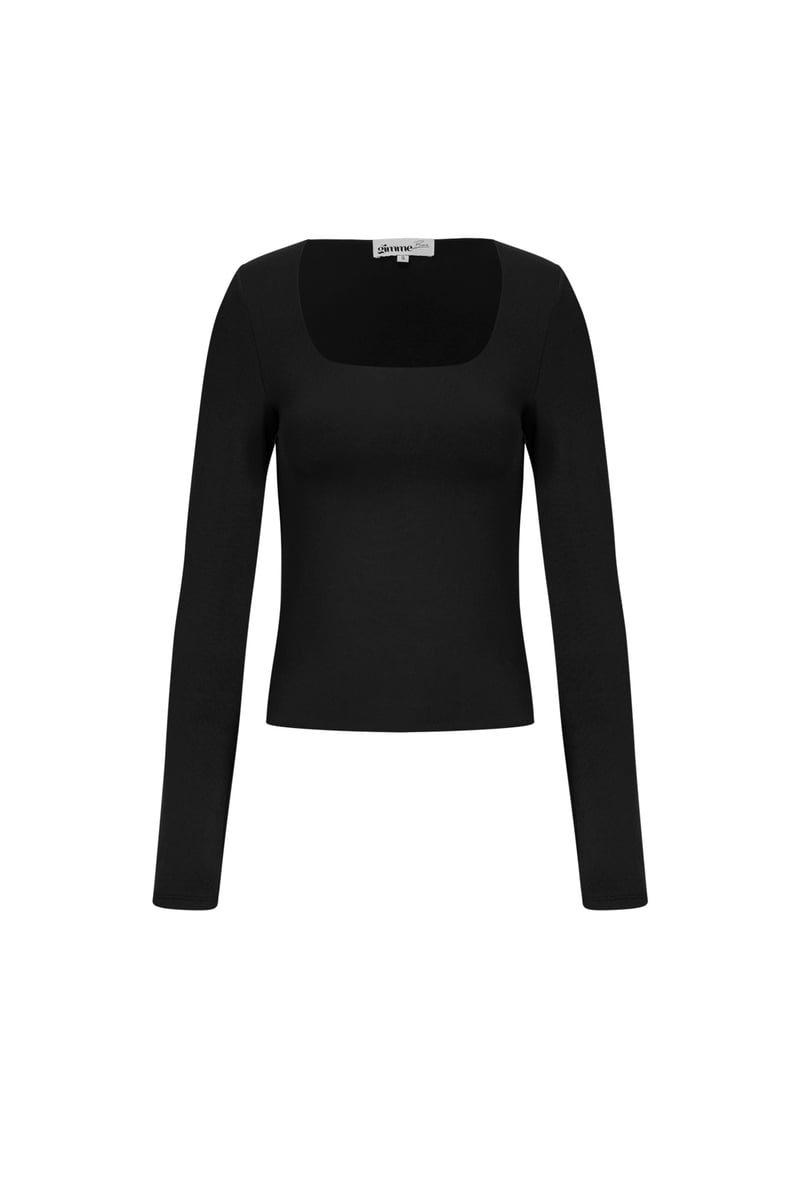 Nylon Langarmshirts Einfarbig Basic Alle Passformen Kleidung
